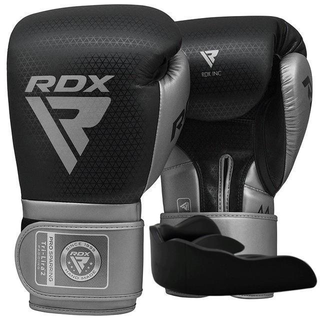 Боксерські рукавиці RDX MARK PRO SPARRING TRI LIRA 2 14 унцій капа в комплекті Silver (3019812266)