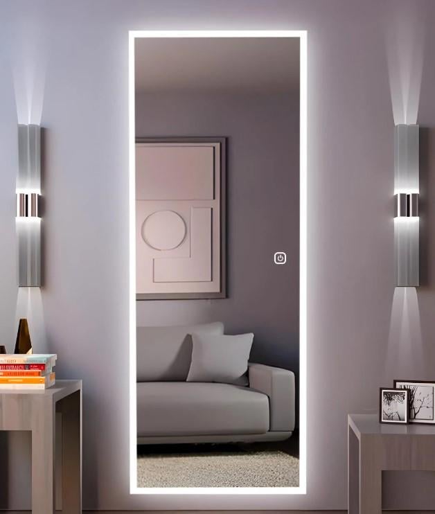 Дзеркало в повний зріст Kayfovo настінне з підсвіткою для прихожої 150х60 см (334175) Дзеркало в повний зріст Kayfovo настінне з підсвіткою для прихожої 150х60 см (334175)