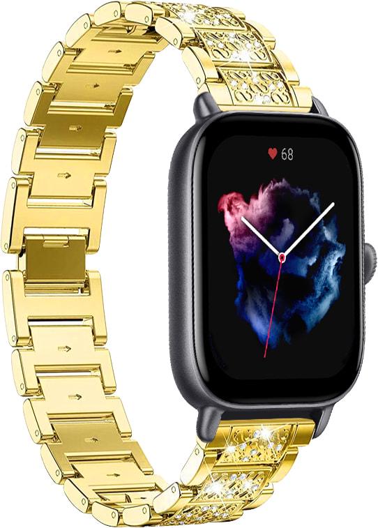 Браслет металевий Glam для Amazfit GTS 3 Gold (32809-2A)