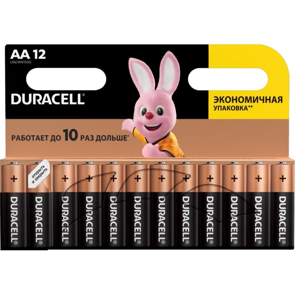 Батарейка щелочная Duracell AA LR6 12 шт. (2133982480)