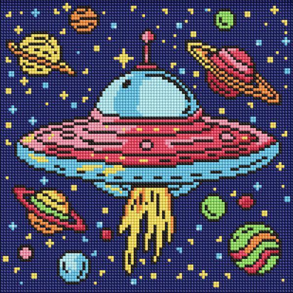 Алмазная мозаика Ideyka Космическая поездка 30x30 см (Id-AMO8107)