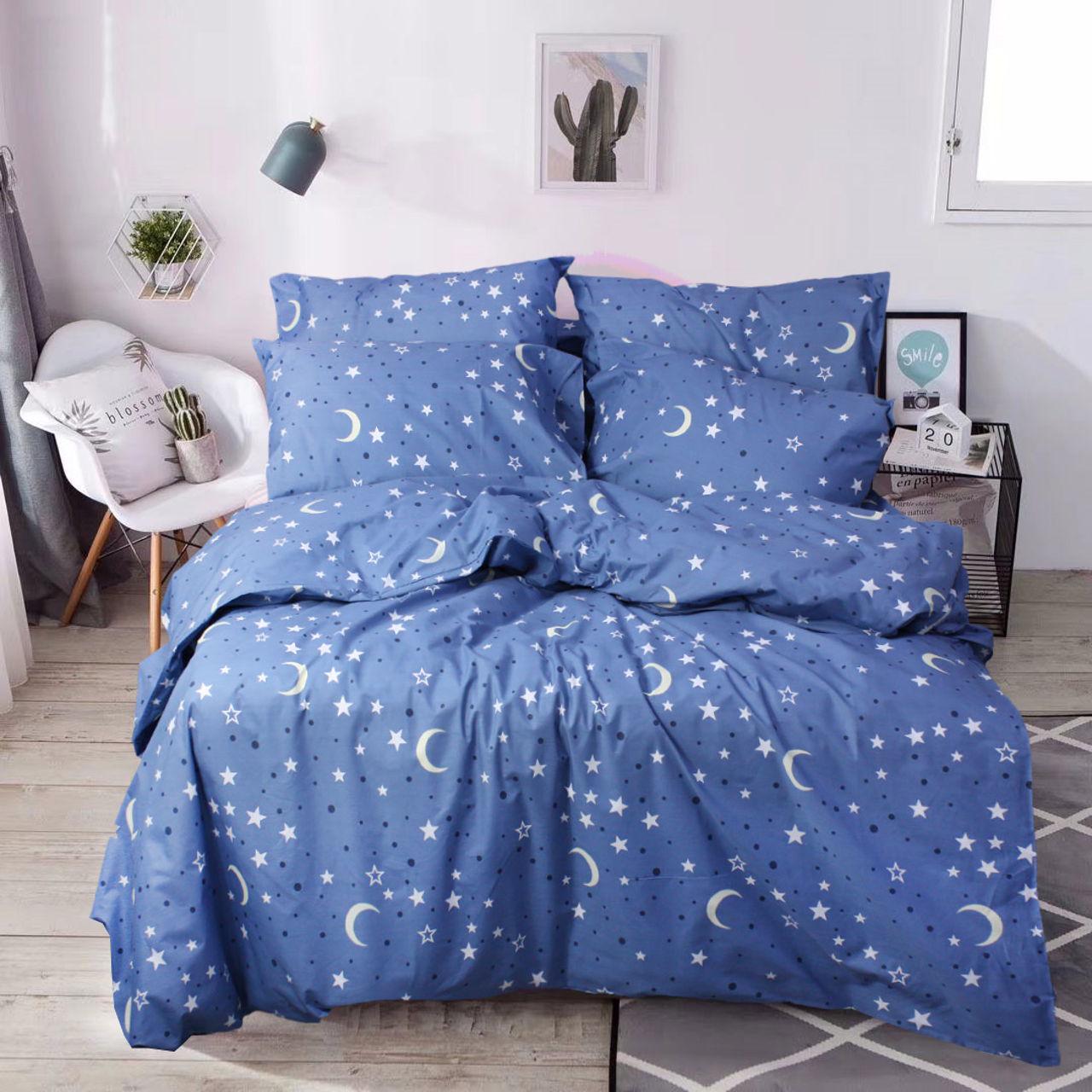 Комплект постельного белья Еней-плюс З0075 двуспальный Синий (159170)