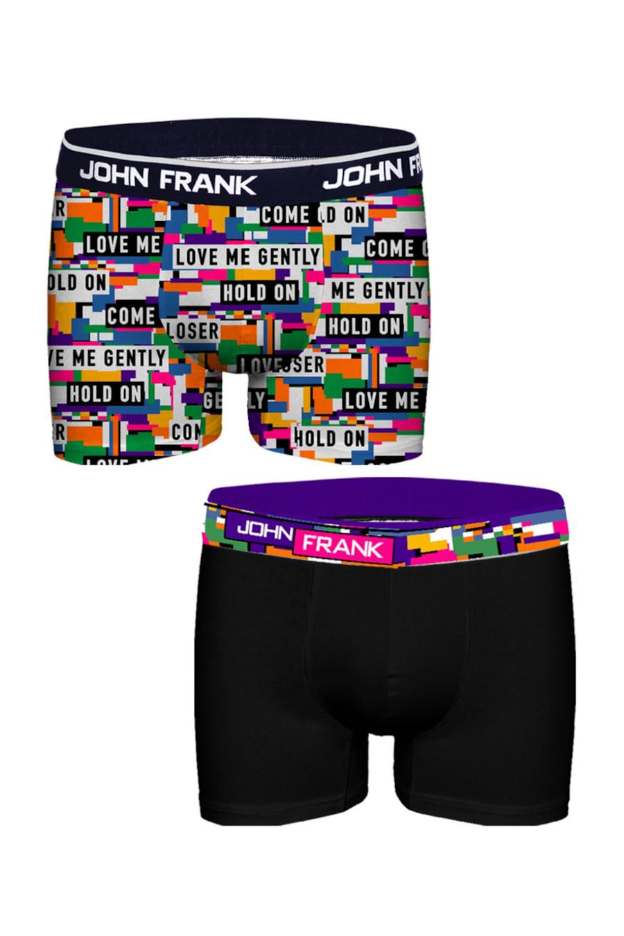 Трусы боксеры John Frank р. 52/XL Черный/Белый (76801) Трусы боксеры John Frank р. 52/XL Черный/Белый (76801)