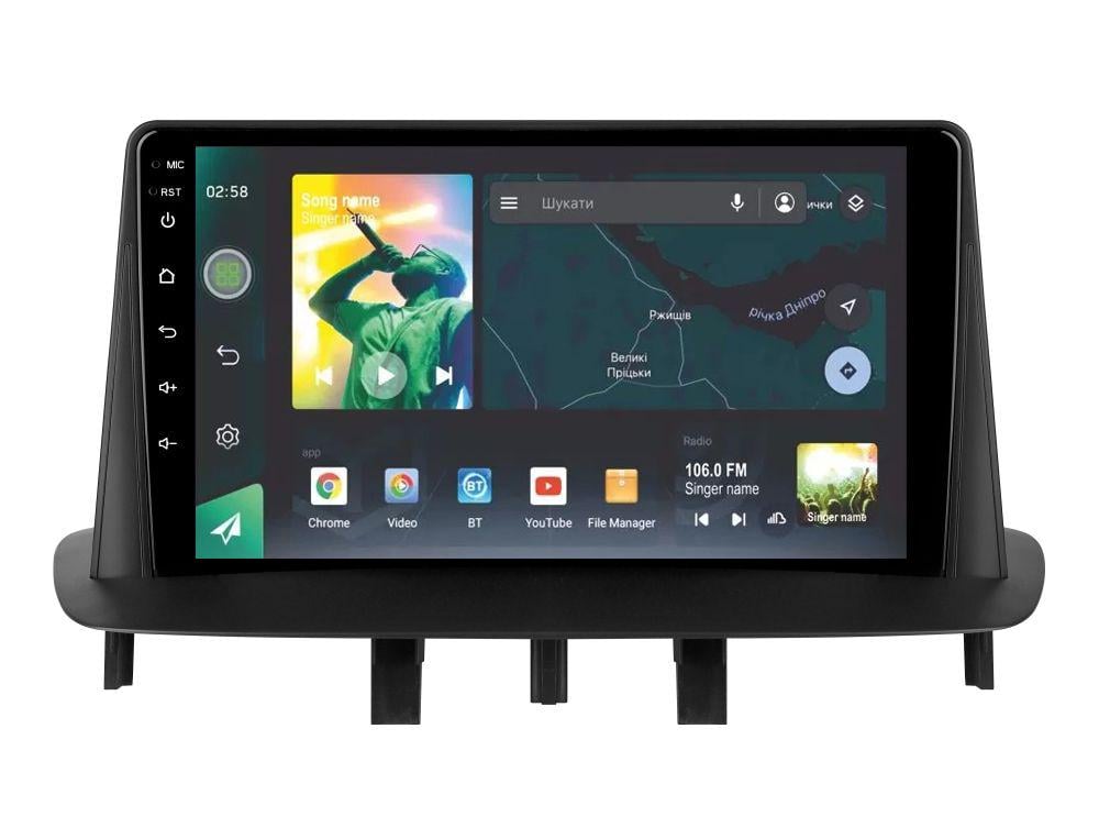 Штатная магнитола Sigma X9232 2/32 GB для Renault Megane 3 2008-2014 г. две косы 9" (AR-71704)