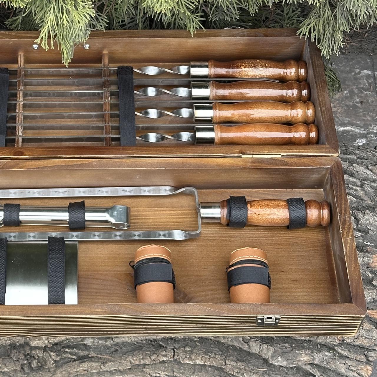 Набор подарочный для барбекю Mzavod Казак Светло-коричневый (27728903) - фото 6 Набор подарочный для барбекю Mzavod Казак Светло-коричневый (27728903) - фото 6