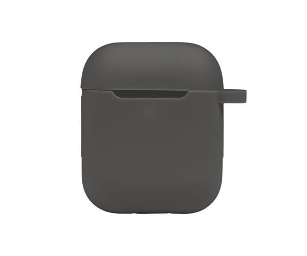 Чехол Silicone Case with hook для Airpods 1/2 Dark Grey