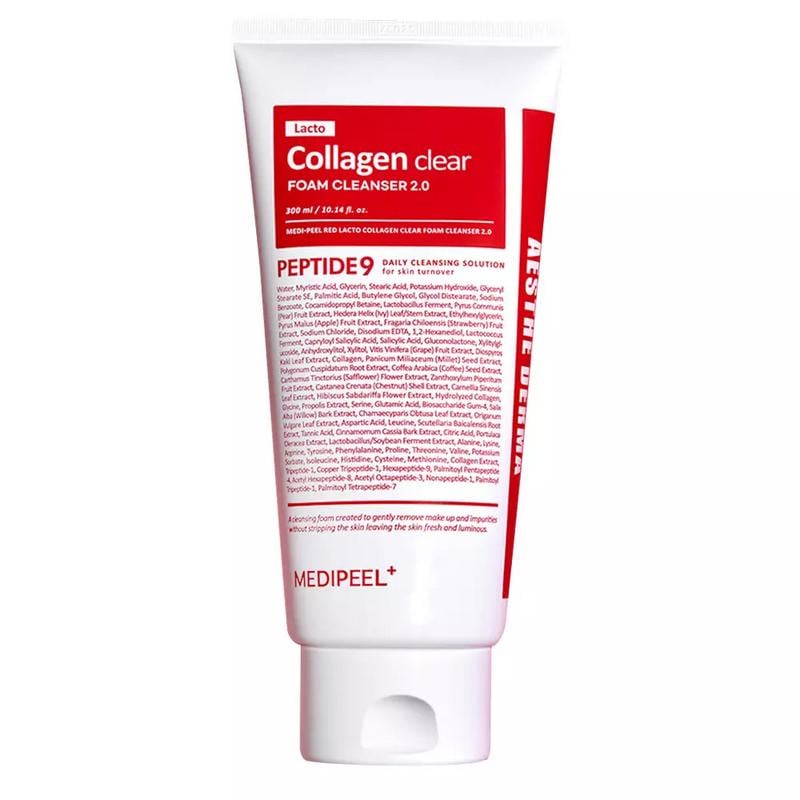 Пінка для вмивання з лактобактеріями і колагеном MEDI-PEEL Red Lacto Collagen Clear Foam Cleanser 2.0 300 мл (8809409340975)