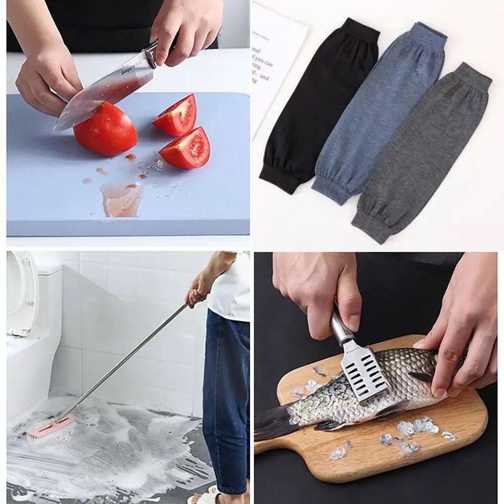 Нарукавники длинные 40 см Джинсовый Синий - фото 7