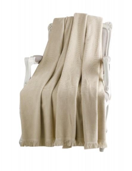 Покрывало махровое Tivolyo Home Natural Slim bej 220x240 см