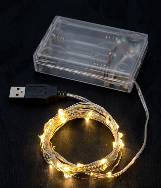 Гирлянда Роса на батарейках 50 LED 5 м Белый теплый (FFJ00150) Гирлянда Роса на батарейках 50 LED 5 м Белый теплый (FFJ00150)