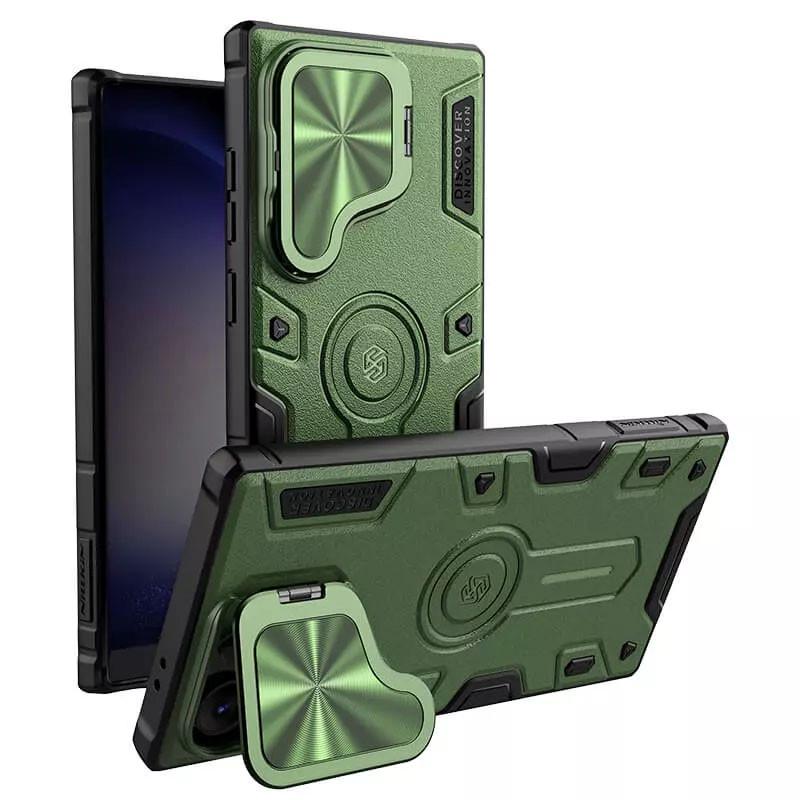 Протиударний TPU+PC чохол Nillkin CamShield Armor Prop для Samsung Galaxy S24 Ultra Dark Green - фото 4