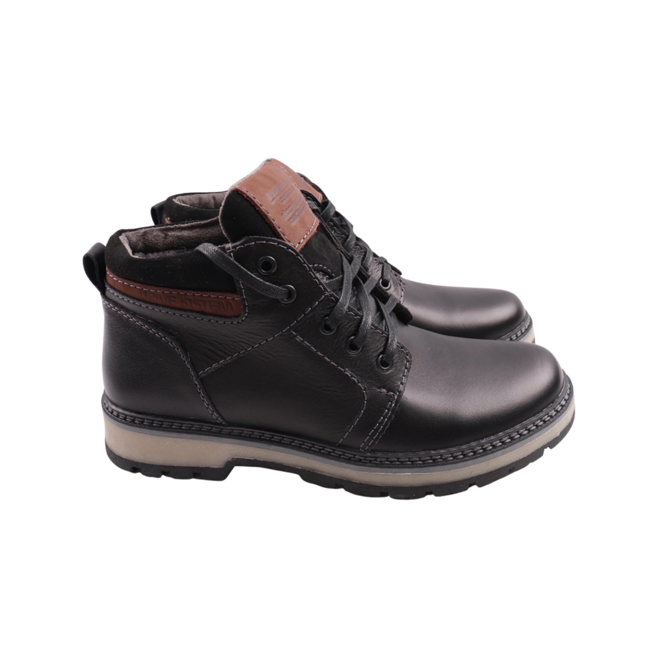 Ботинки мужские Maxus из кожи р. 44 Черный (111-23ZHC)