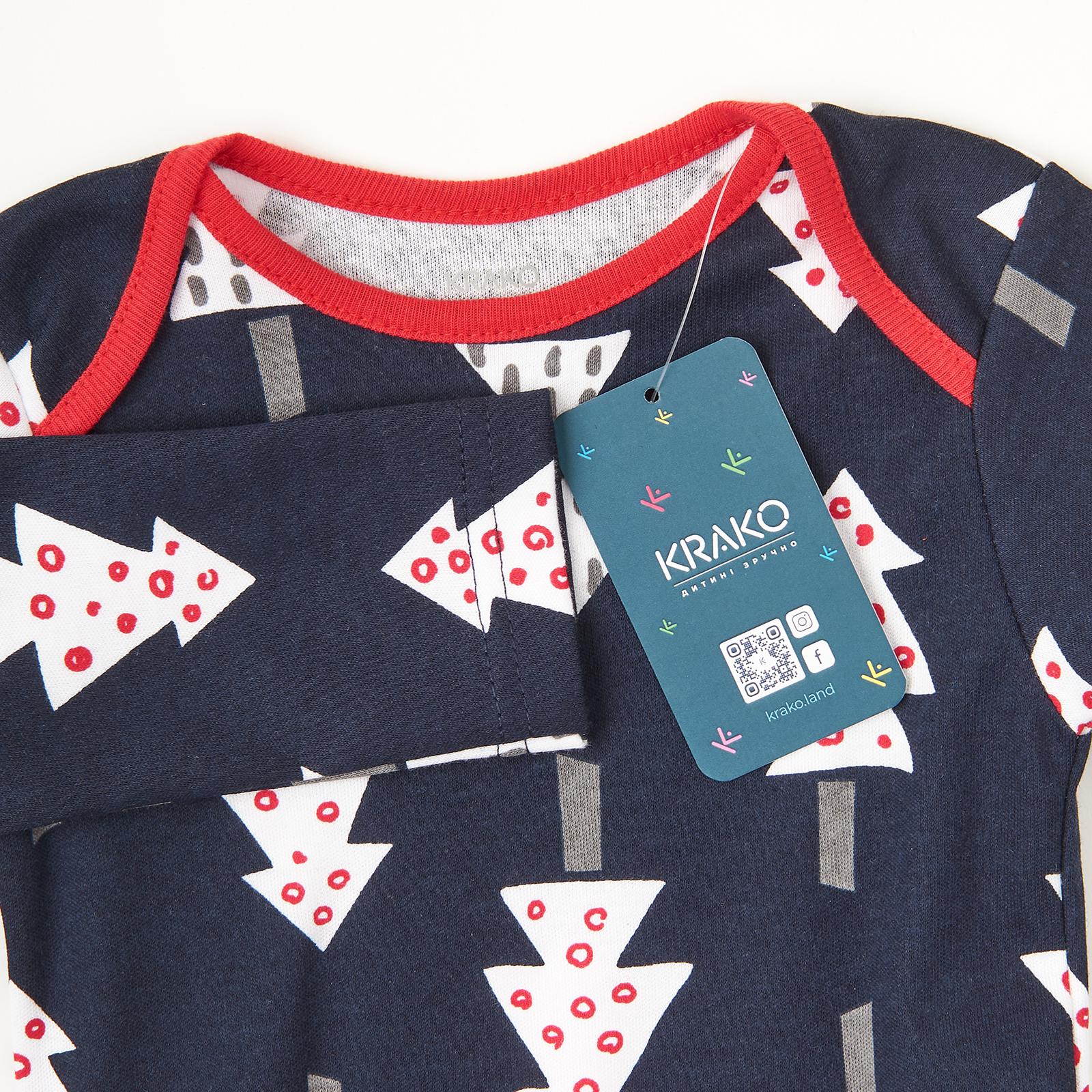 Боди с длинным рукавом Елочки 9-12 мес. 74-80 см - фото 2 Боди с длинным рукавом Елочки 9-12 мес. 74-80 см - фото 2