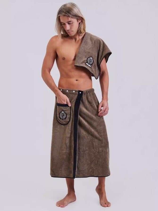 Мужская Парео-килт юбка для бани 85х150 Коричневый (П4К-novo-m-sauna-001) Мужская Парео-килт юбка для бани 85х150 Коричневый (П4К-novo-m-sauna-001)