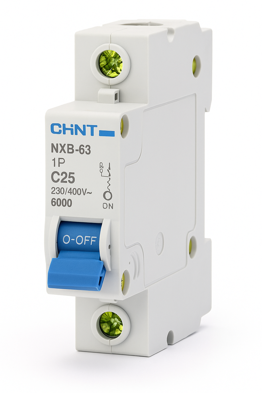 Автоматичний вимикач модульний CHINT NXB-63 1P 25A (29726013)