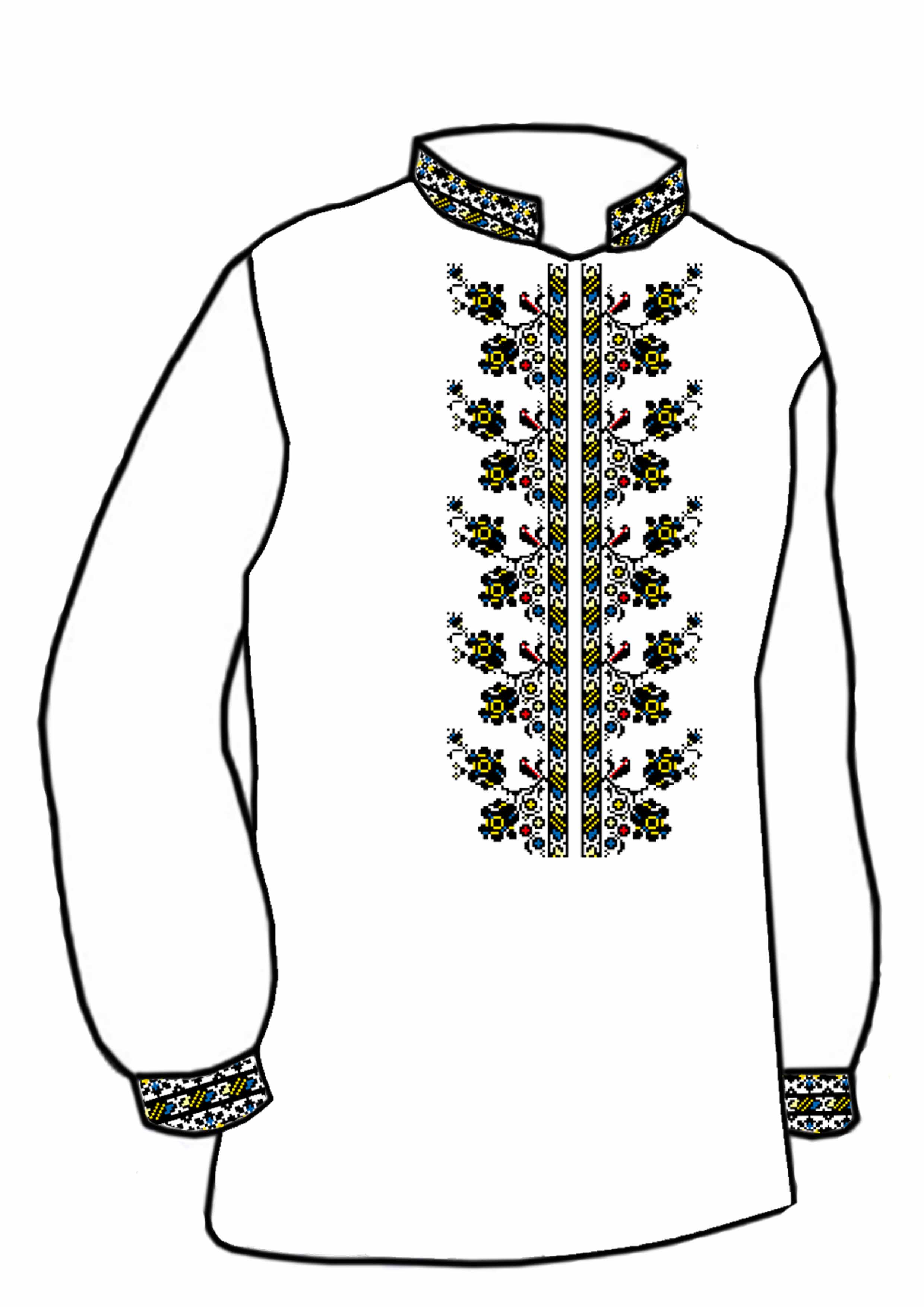 Заготовка для вишивки нитками або бісером/сорочка чоловіча не пошита СЧД-193 домоткане полотно Заготовка для вишивки нитками або бісером/сорочка чоловіча не пошита СЧД-193 домоткане полотно