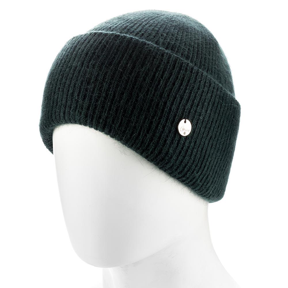 Шапка женская ангоровая зимняя Atrics WH894 в мелкий рубчик с двойным отворотом утепленная флисом Зеленый - фото 1 Шапка женская ангоровая зимняя Atrics WH894 в мелкий рубчик с двойным отворотом утепленная флисом Зеленый - фото 1