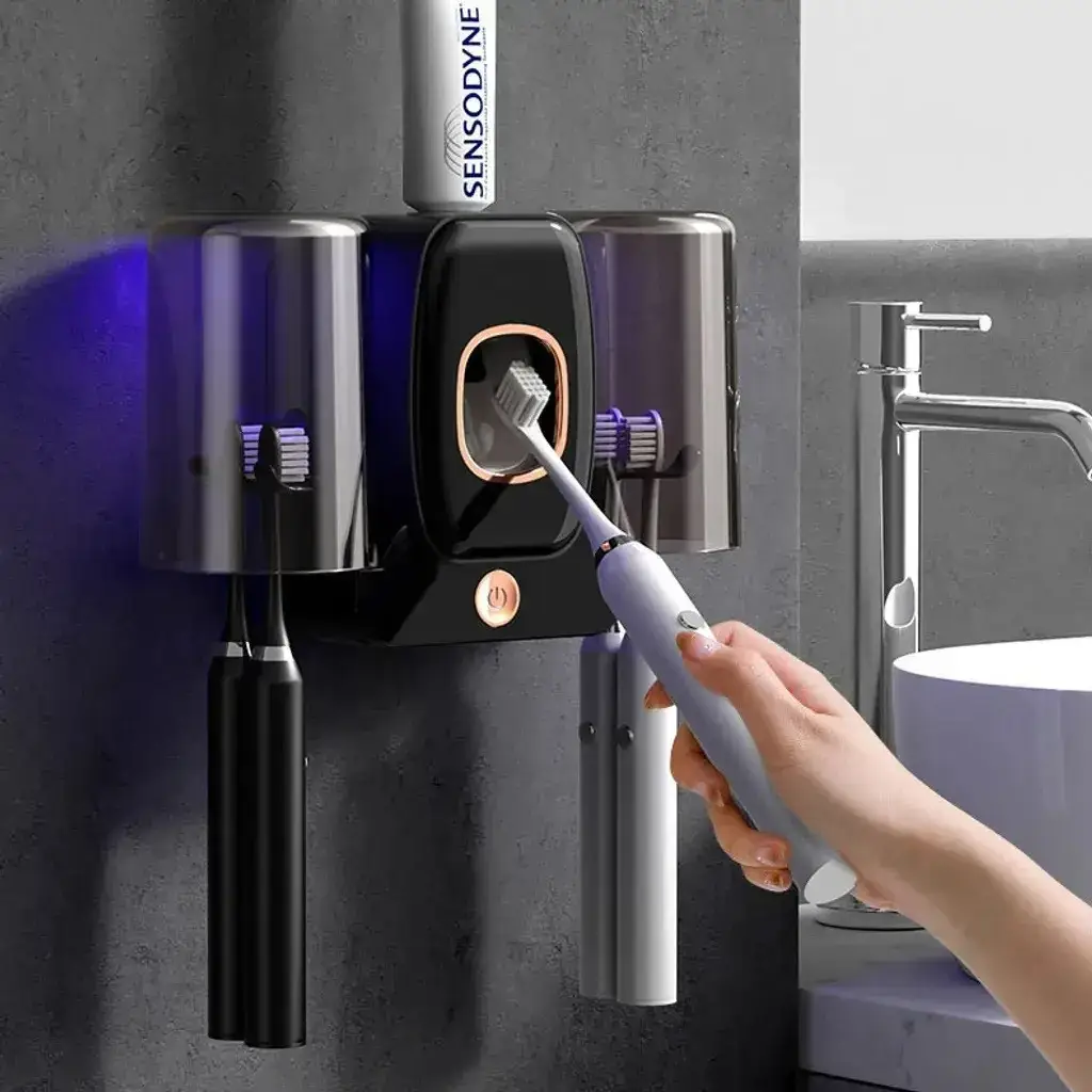 Держатель для зубной щетки PA-932 с диспенсером/дозатором пасты/стерилизатором (27502942) - фото 5