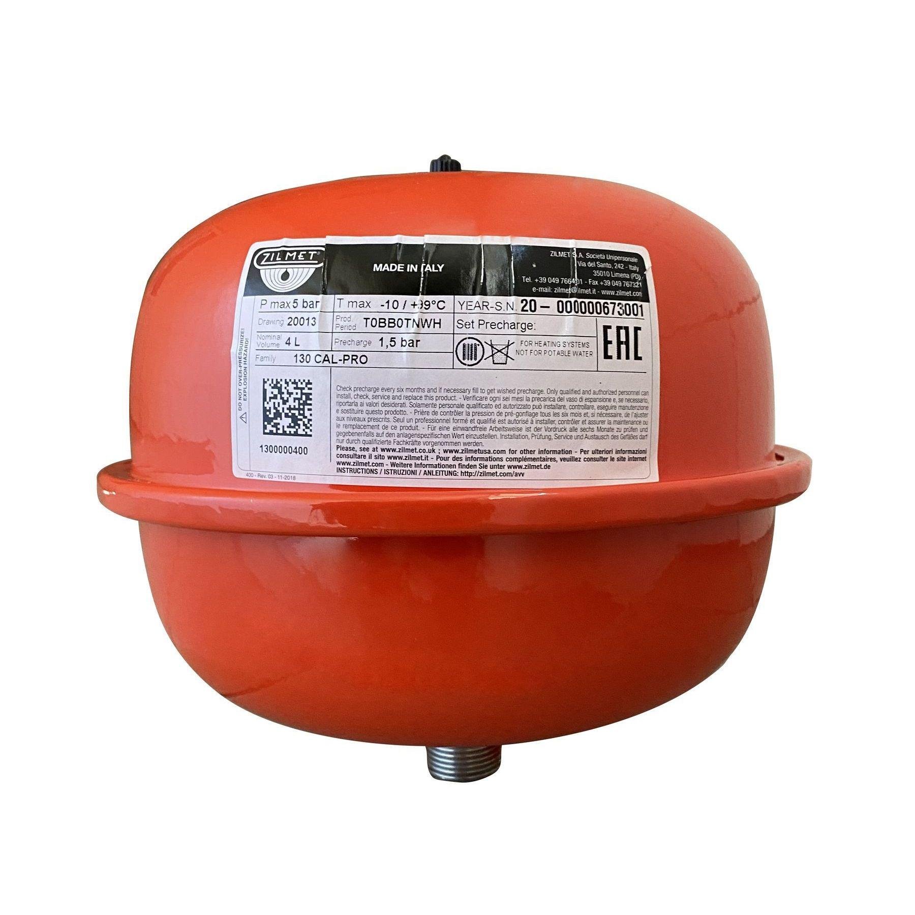 Бак для систем отопления Zilmet cal-pro 4 л 5 бар (1300000400)