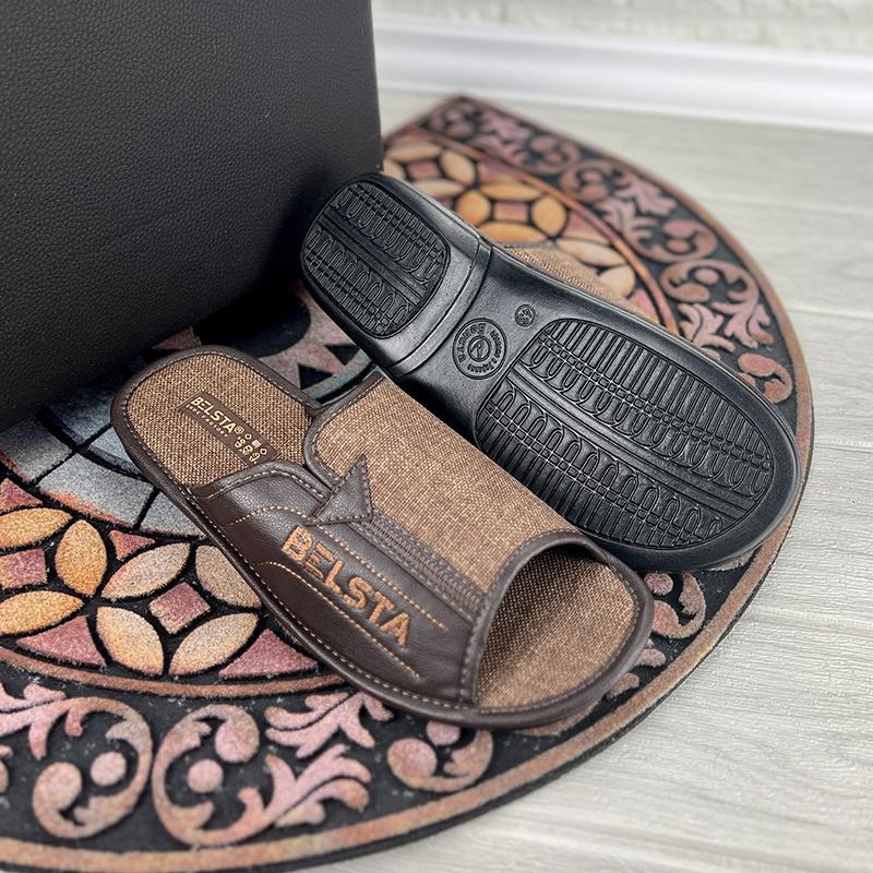 Домашні тапочки чоловічі БЕЛСТА VS-000514-3 27,5 см p. 43 Коричневий (45094789) - фото 4 Домашні тапочки чоловічі БЕЛСТА VS-000514-3 27,5 см p. 43 Коричневий (45094789) - фото 4