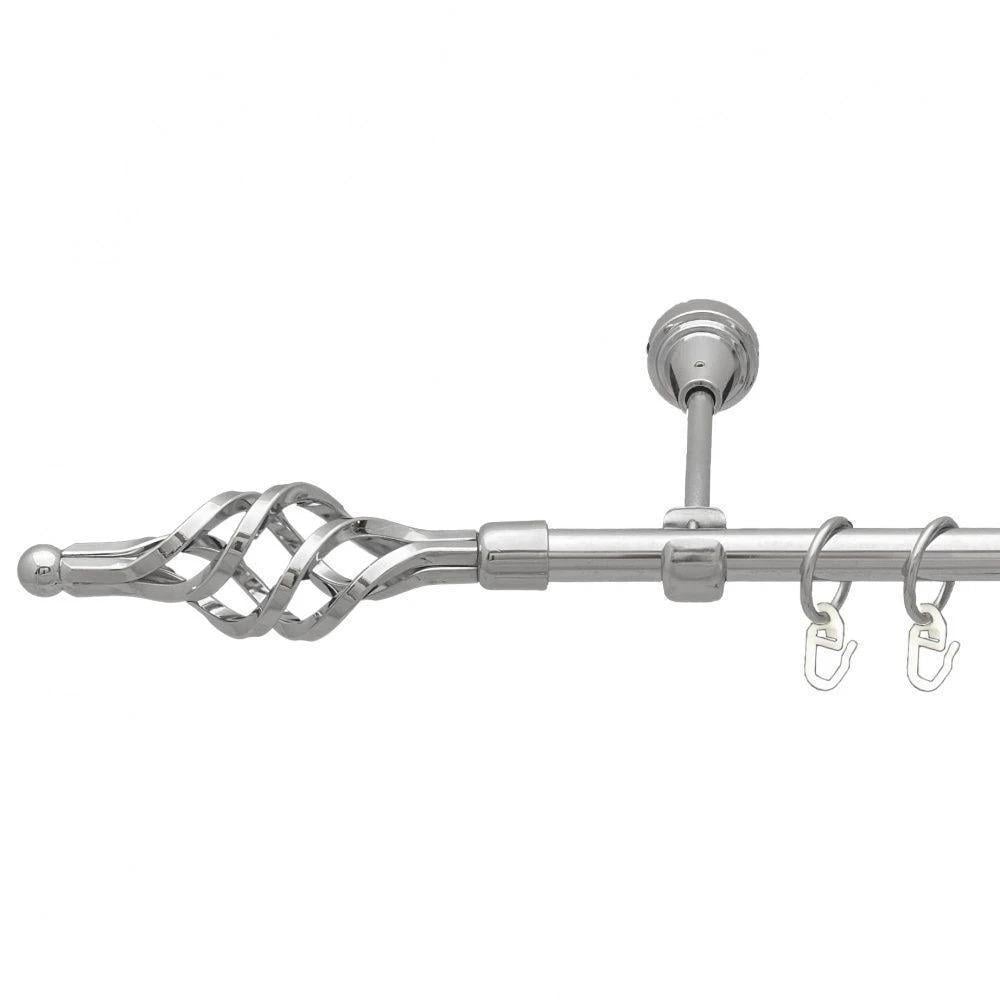 Карниз трубчастий одинарний Orvit Ажур відкритий 16 мм 160 см Хром (000-6479)