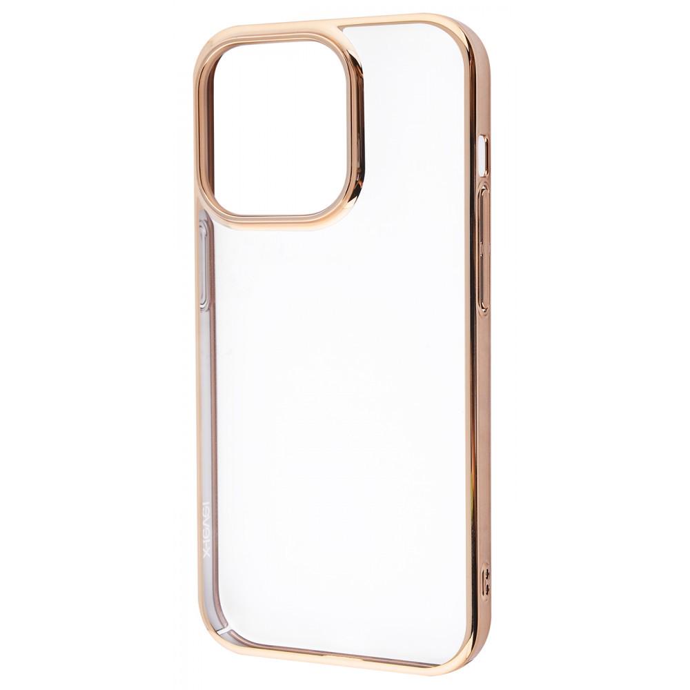 Чохол прозорий X-Level Dawn (PC) iPhone 14 Plus gold