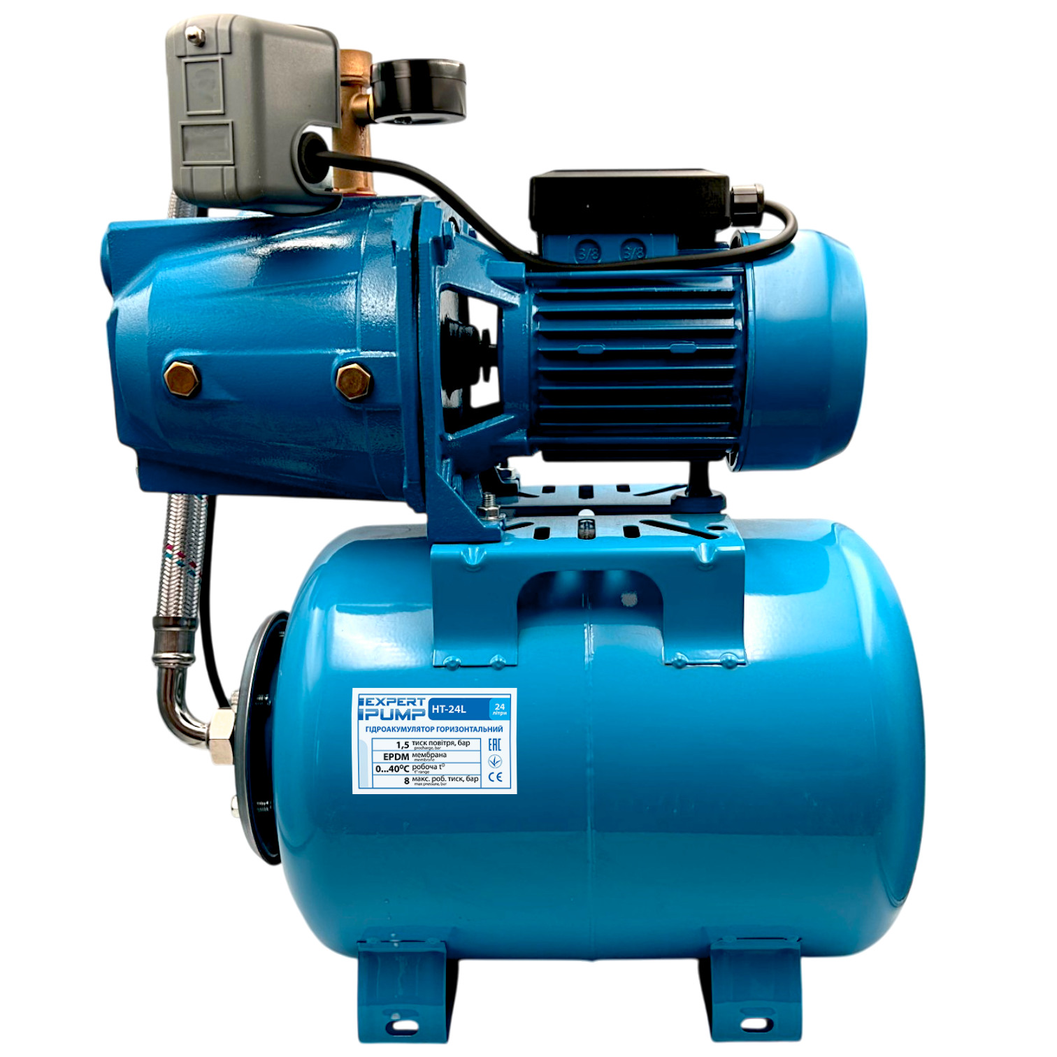 Автоматическая насосная станция EP JET100L/24 1,1 кВт H=50м Q=50 л/мин - фото 2