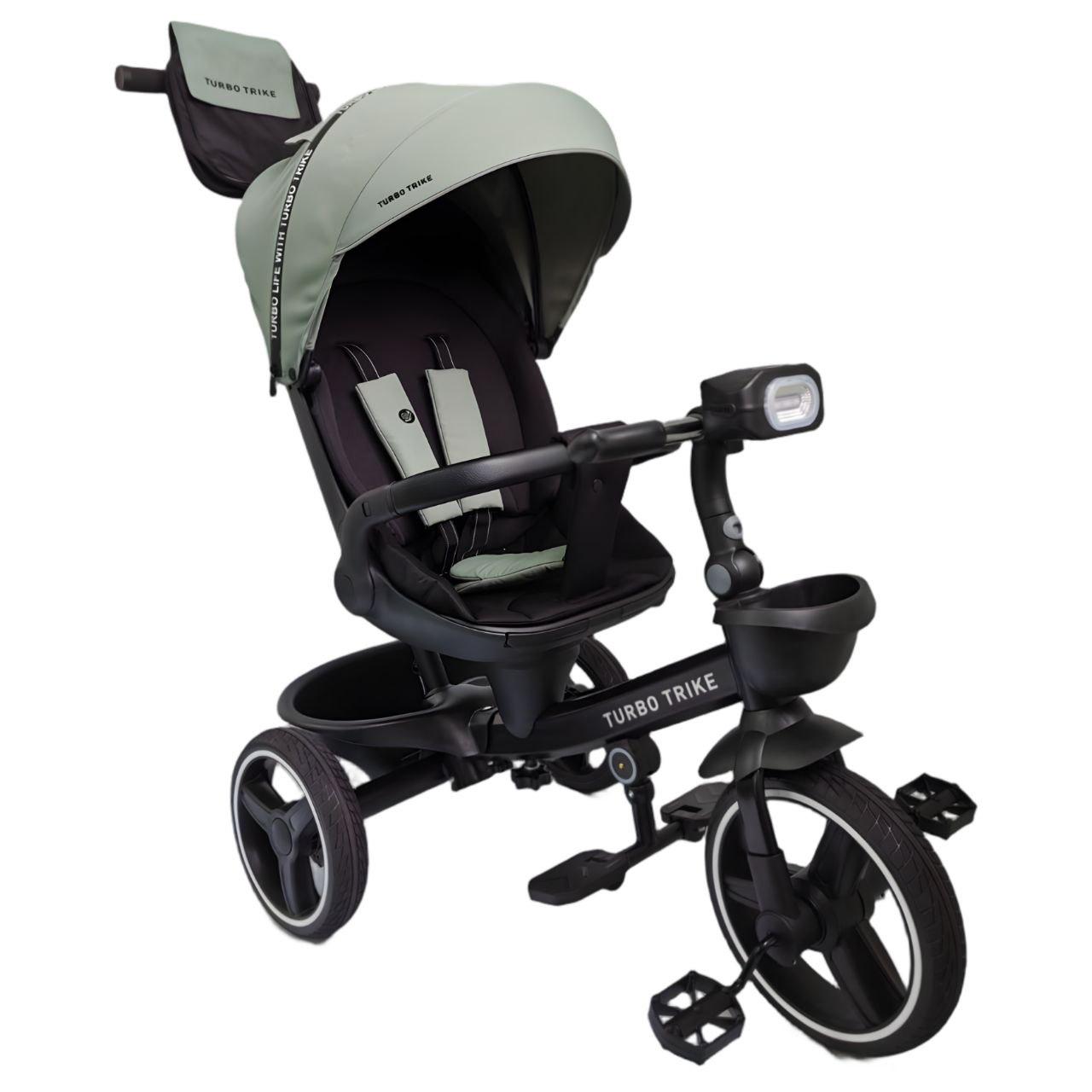 Велосипед детский 3-х колесный Turbo Trike MT 1002-1 от 1,5 до 3 лет поворотное сиденье Frost Green (24604178)