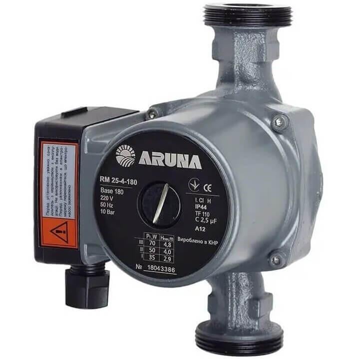 Циркуляционный насос Aruna RM 25-4-180 и гайки Hmax 4,8 м Qmax 53 л/мин 70 Вт