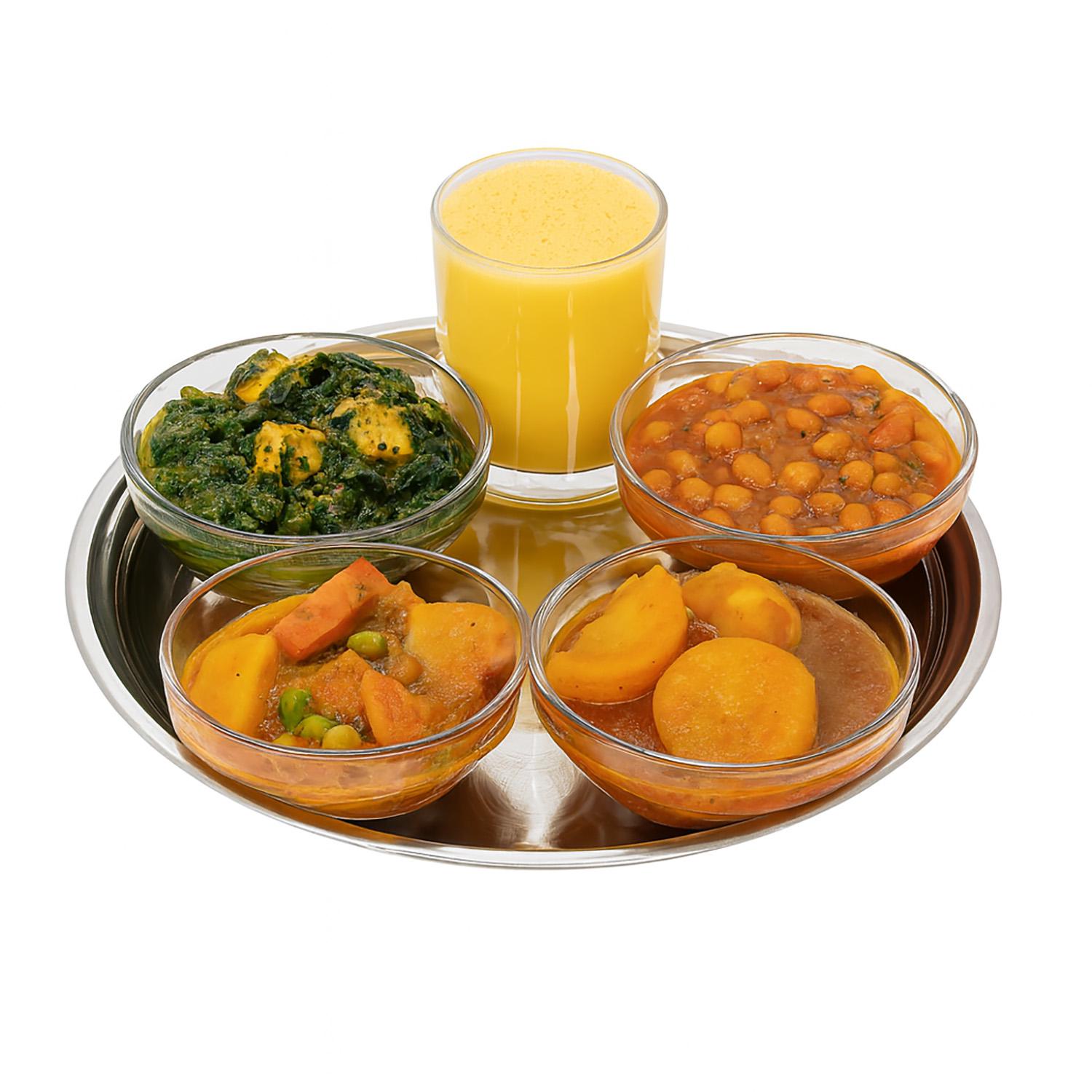 Кругла таця піднос Interos з нержавіючої сталі d 30 см (87712) - фото 2