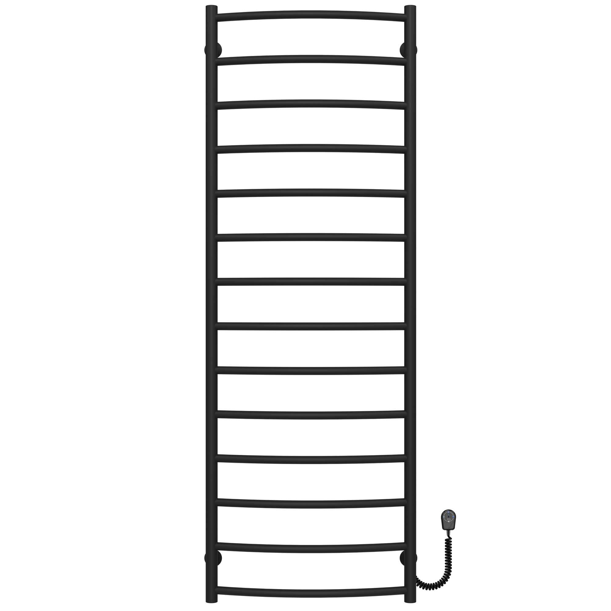 Полотенцесушитель электрический Deffi Классик П14 EF16 правое подключение нержавеющая сталь 500х1500 мм Черный (C.DK.150.50.14.EBR5)