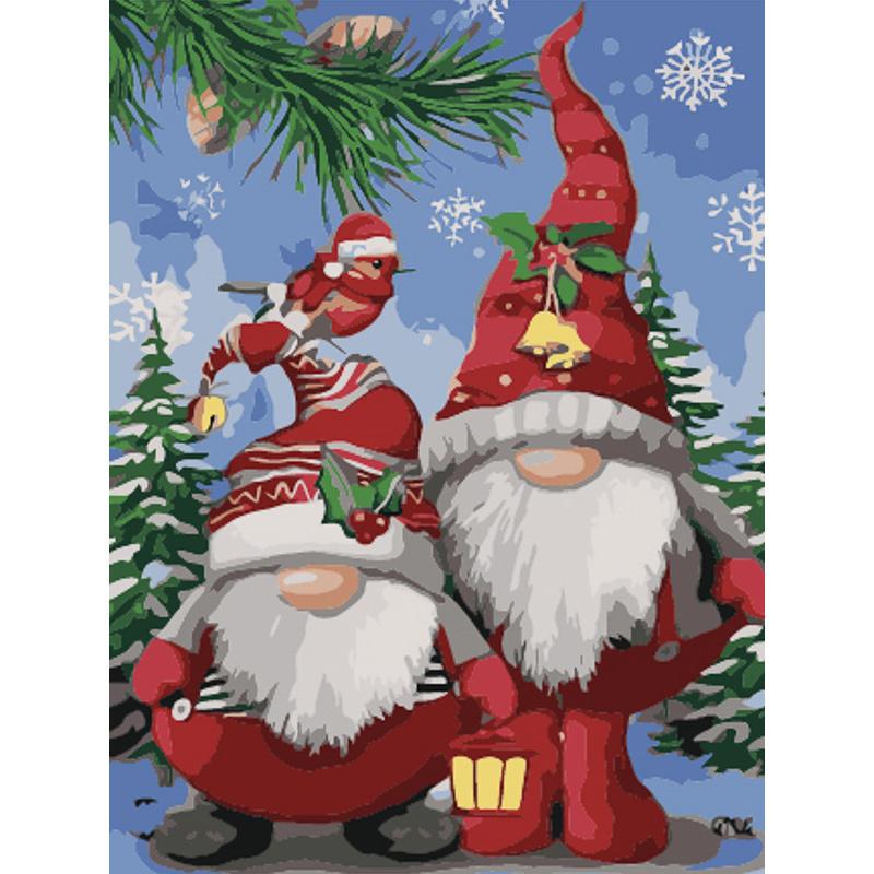 Картина по номерам Strateg Премиум Гномы 30x40 см (SS6821)
