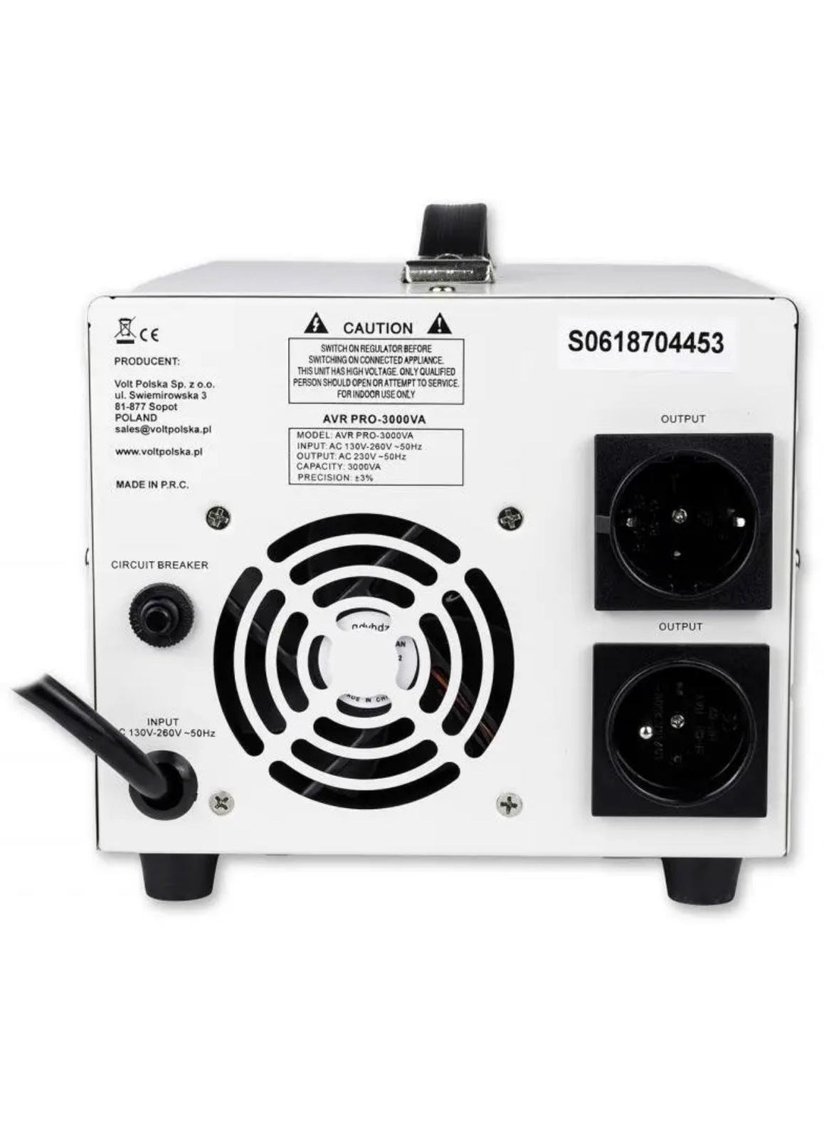 Стабілізатор напруги Volt Polska AVR PRO 3000VA 3% SERVO - фото 4