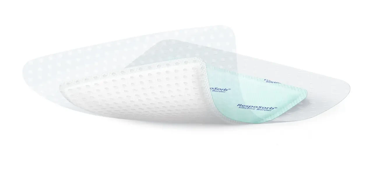 Пов'язка самоклеюча RespoSorb Silicone Border із суперабсорбуючим полімером силіконова 12,5х12,5 см - фото 3