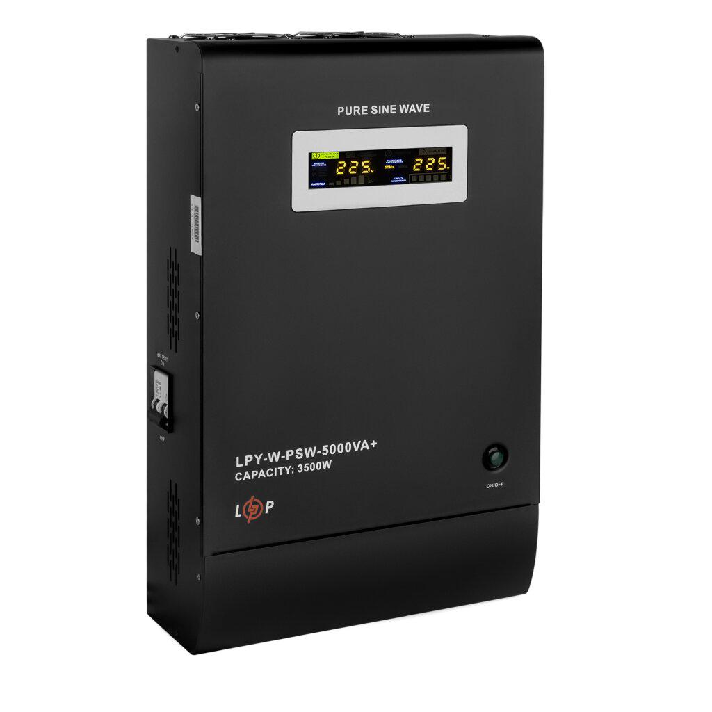 Источник бесперебойного питания LogicPower LPY-W-PSW-5000VA+ 3500 Вт 48В 140-275V LCD (24108262) - фото 4 Источник бесперебойного питания LogicPower LPY-W-PSW-5000VA+ 3500 Вт 48В 140-275V LCD (24108262) - фото 4
