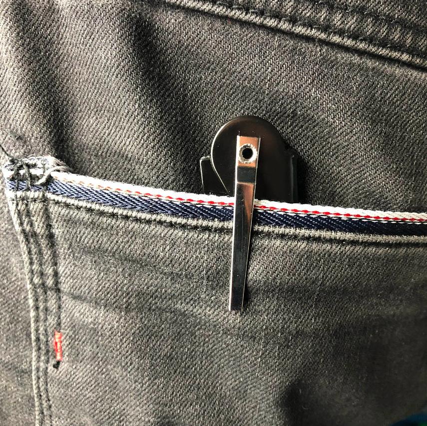 Гребень для волос/бороды/усов мужской Pocket Clip складной пластиковыйЧерный (87149436) - фото 3