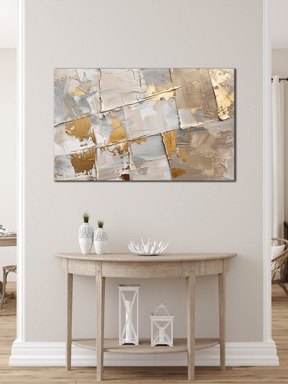 Картина на стіну з ефектом 3D Золотистий абстракціонізм для 60x100 см (MN10156) - фото 2 Картина на стіну з ефектом 3D Золотистий абстракціонізм для 60x100 см (MN10156) - фото 2