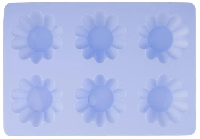 Форма для выпечки силиконовая Stenson Кексы на 6 емкостей 25,7х17,8х3 см Синий (MMS-MH-3016) - фото 1