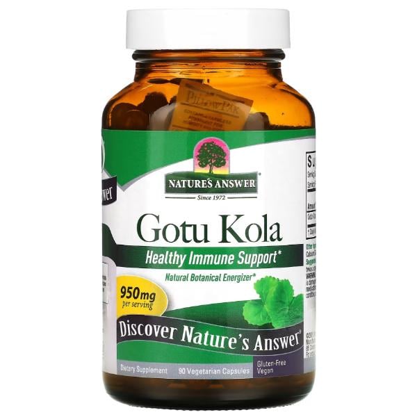 Готу кола Nature's Answer Gotu Kola 950 мг 90 вег. капс. (000022171)
