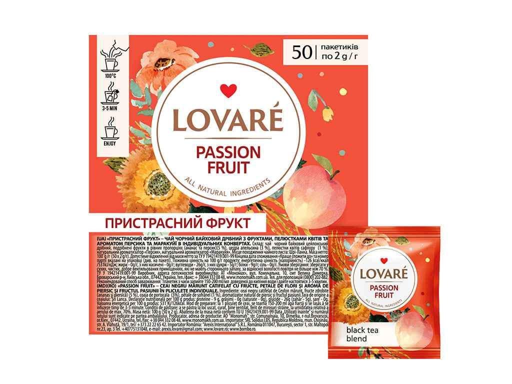 Чай Lovare Страстные фрукты 2 г 50 пакетиков (607596)