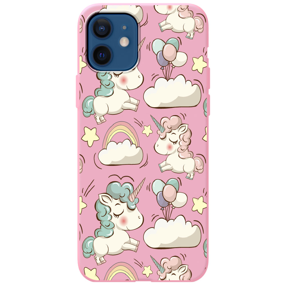 Чехол BoxFace iPhone 12 Unicorns Розовый силикон (41161-cc2-43059)