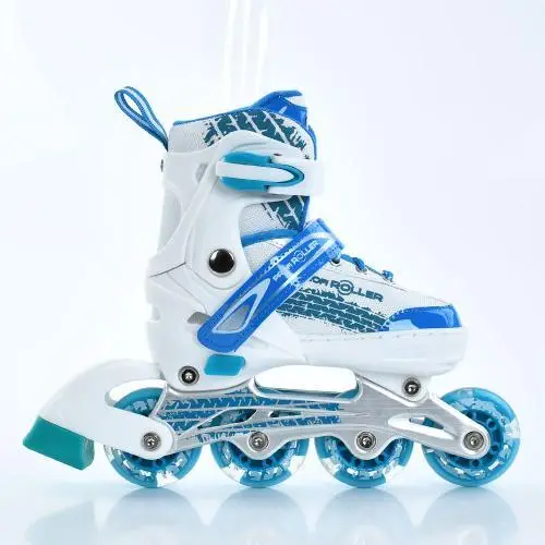 Ролики Profi A 4150-S-WВL Черный/Голубой (31-34)