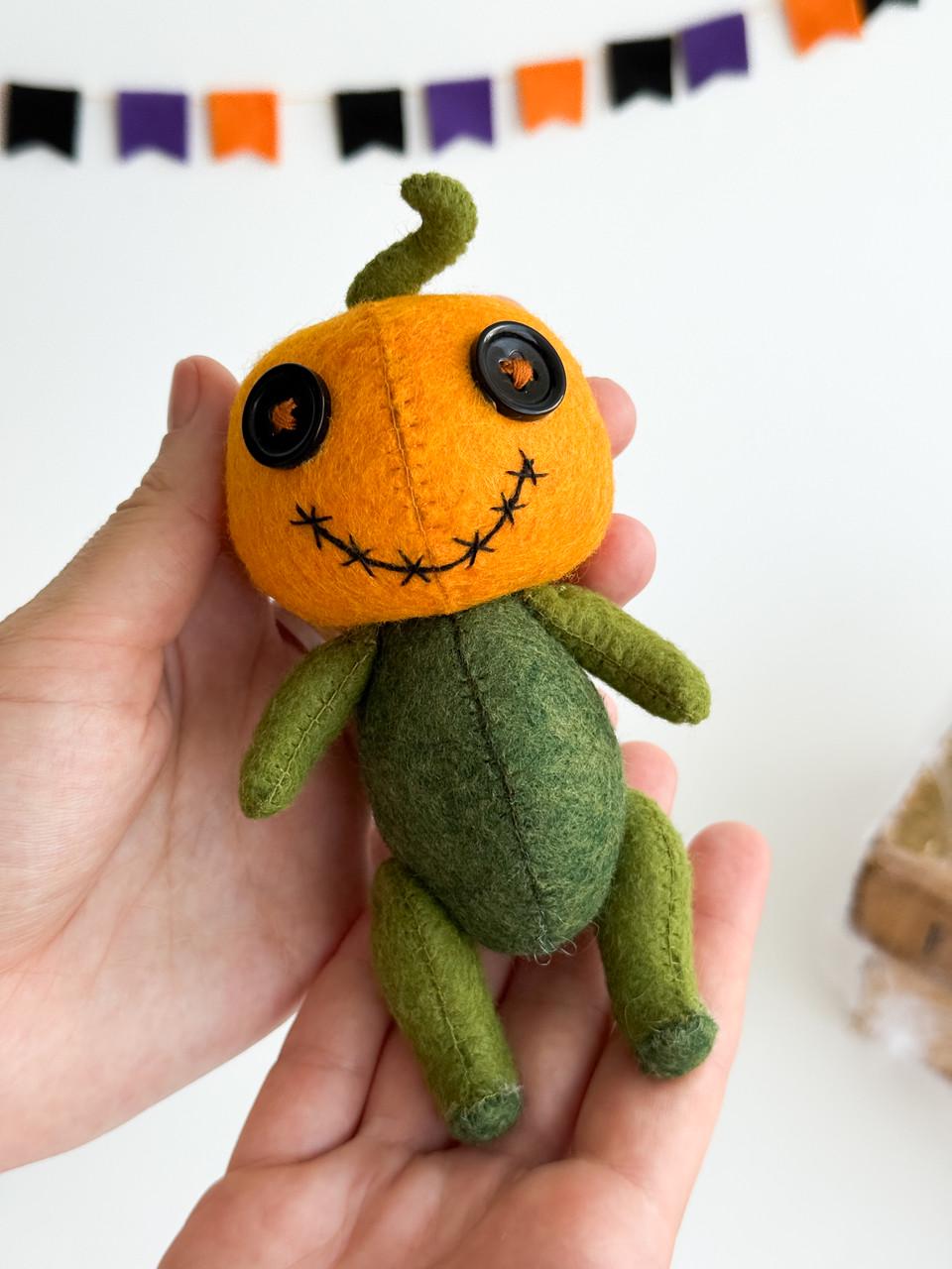 Игрушка фетровая Тыковка 14 см (29528478) - фото 4 Игрушка фетровая Тыковка 14 см (29528478) - фото 4