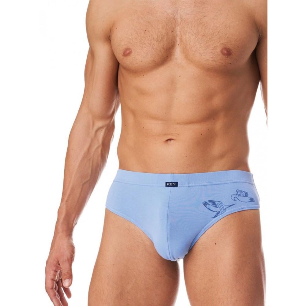 Трусы слипы мужские KEY MPР 455 A23 4XL 1 шт . Голубой с рисунком (5904765657613)