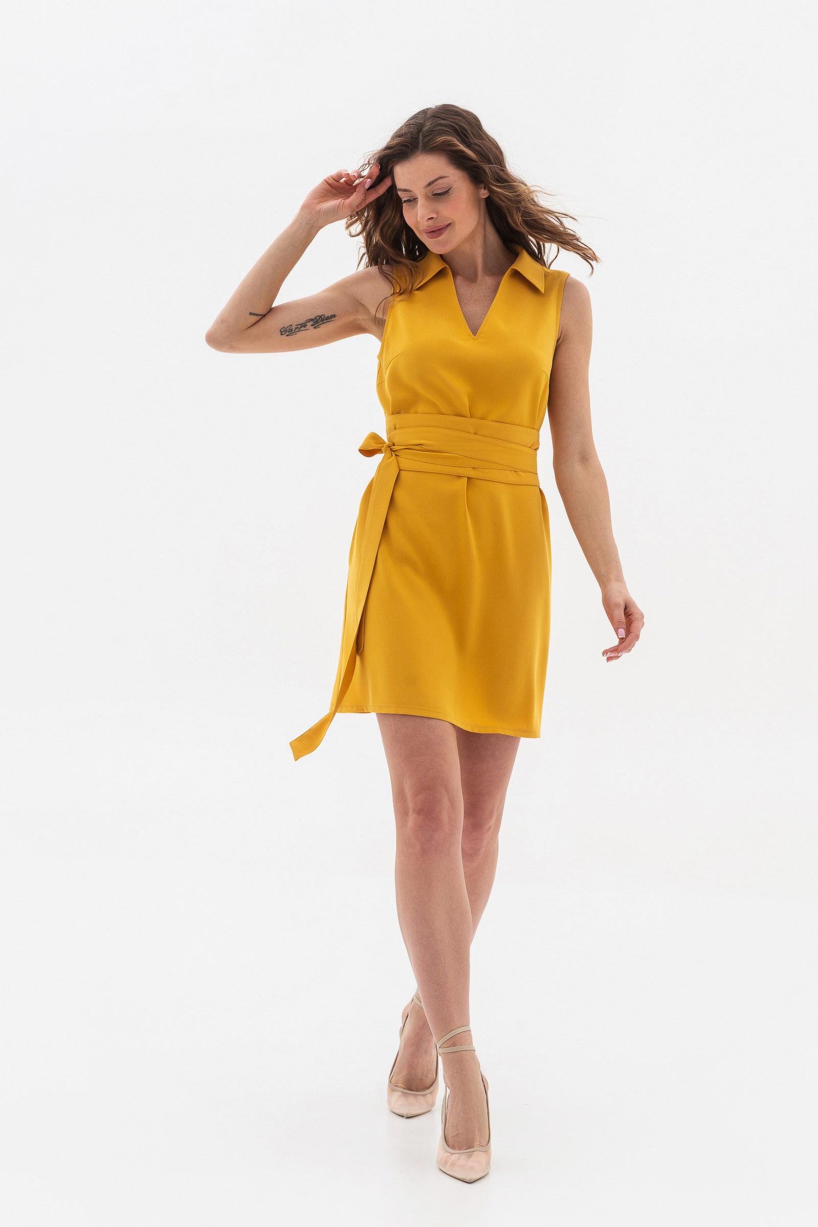 Платье Lesia Ланет р. 46 Горчичный (157040000)