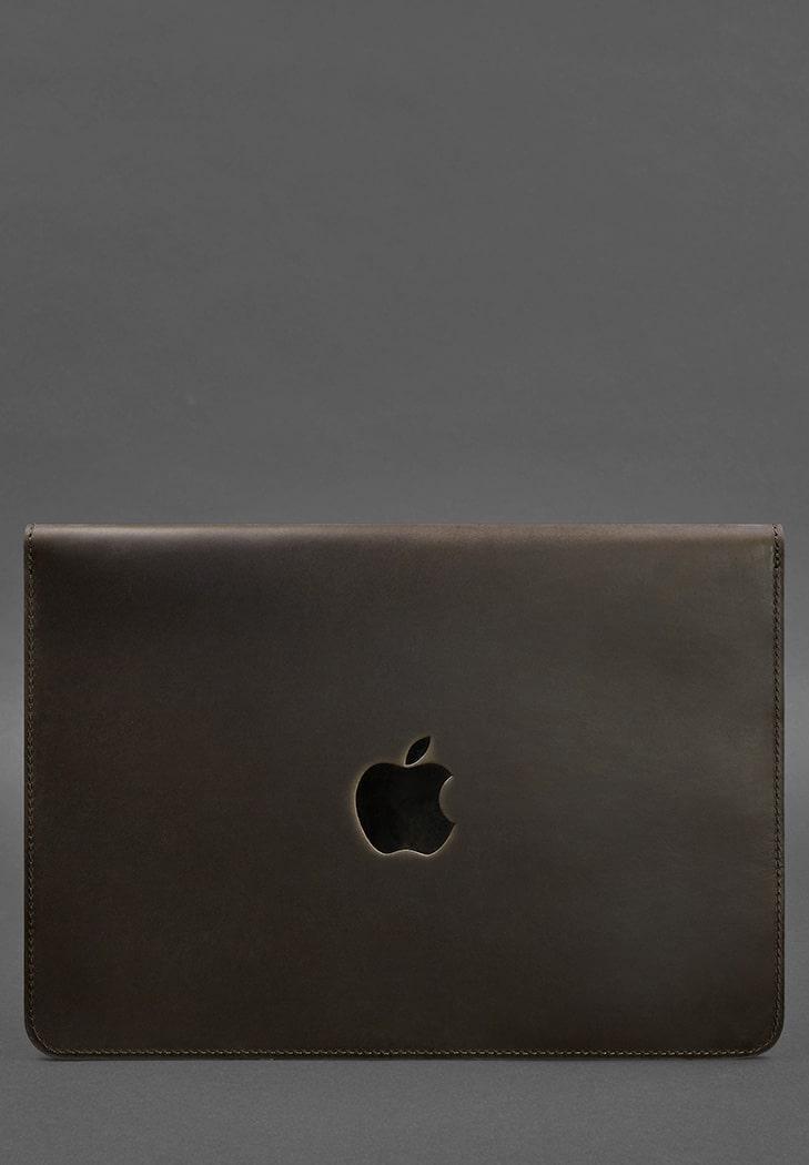 Чехол-конверт кожаный на магнитах для MacBook 15-16" Crazy Horse Темно-коричневый (A-026937) - фото 2 Чехол-конверт кожаный на магнитах для MacBook 15-16" Crazy Horse Темно-коричневый (A-026937) - фото 2