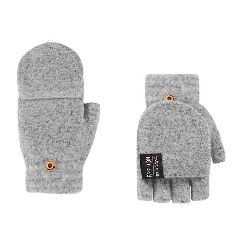 Рукавички-мітенки зимові жіночі Lesko 2020 USB-підігрів регулюється застібкою Gray (24366744) - фото 3