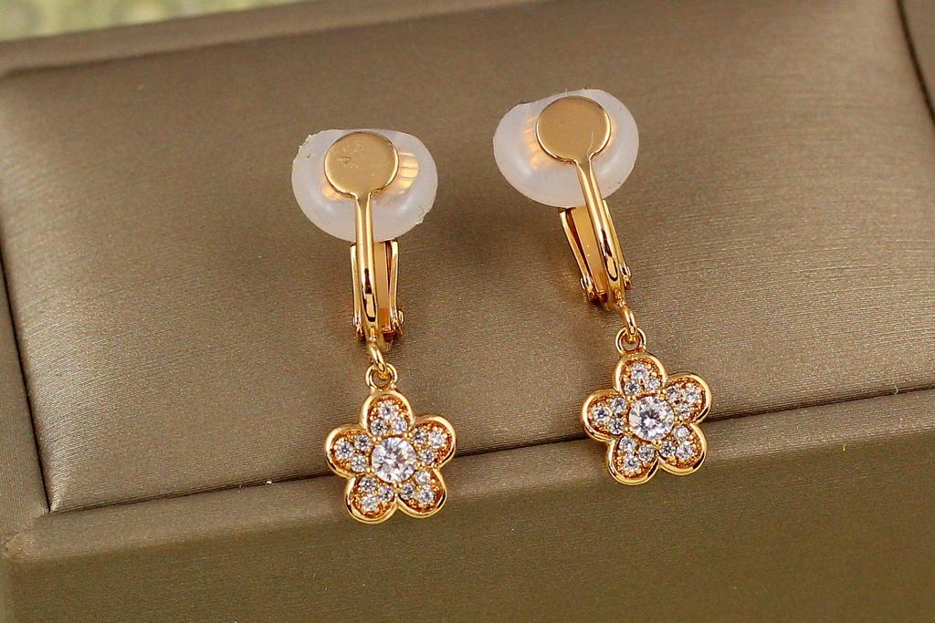 Сережки кліпси Xuping Jewelry миозонис 2,7 см Золотистий (27085898)