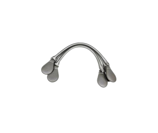 Ручки круглі короткі з кільцем 45 см для сумки Срібний (405902)