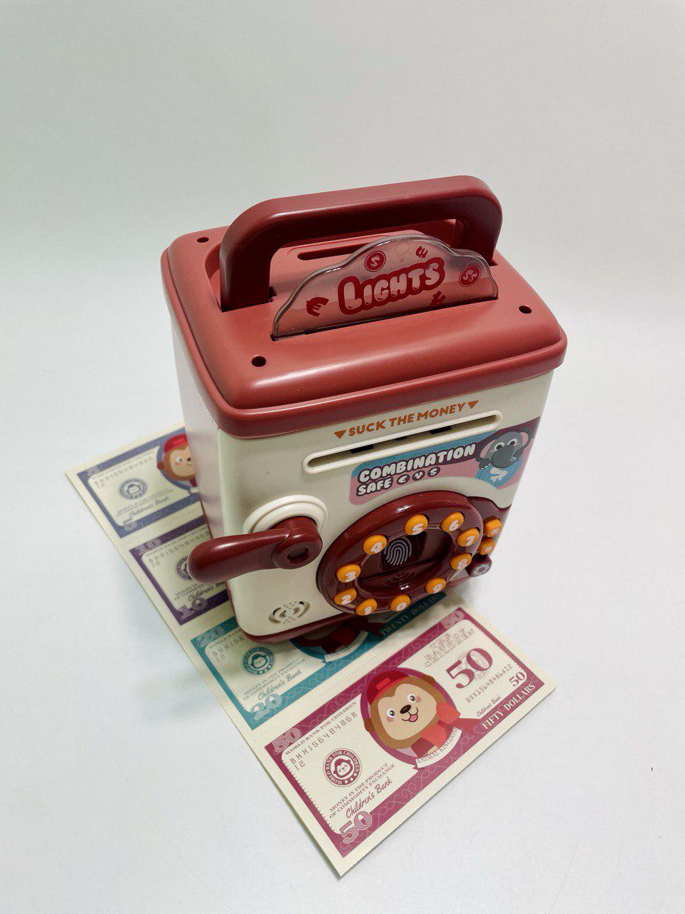 Сейф іграшковий звук/підсвічування/співає пісні/слова англійською/сканер відбитка пальця (801) - фото 4 Сейф іграшковий звук/підсвічування/співає пісні/слова англійською/сканер відбитка пальця (801) - фото 4